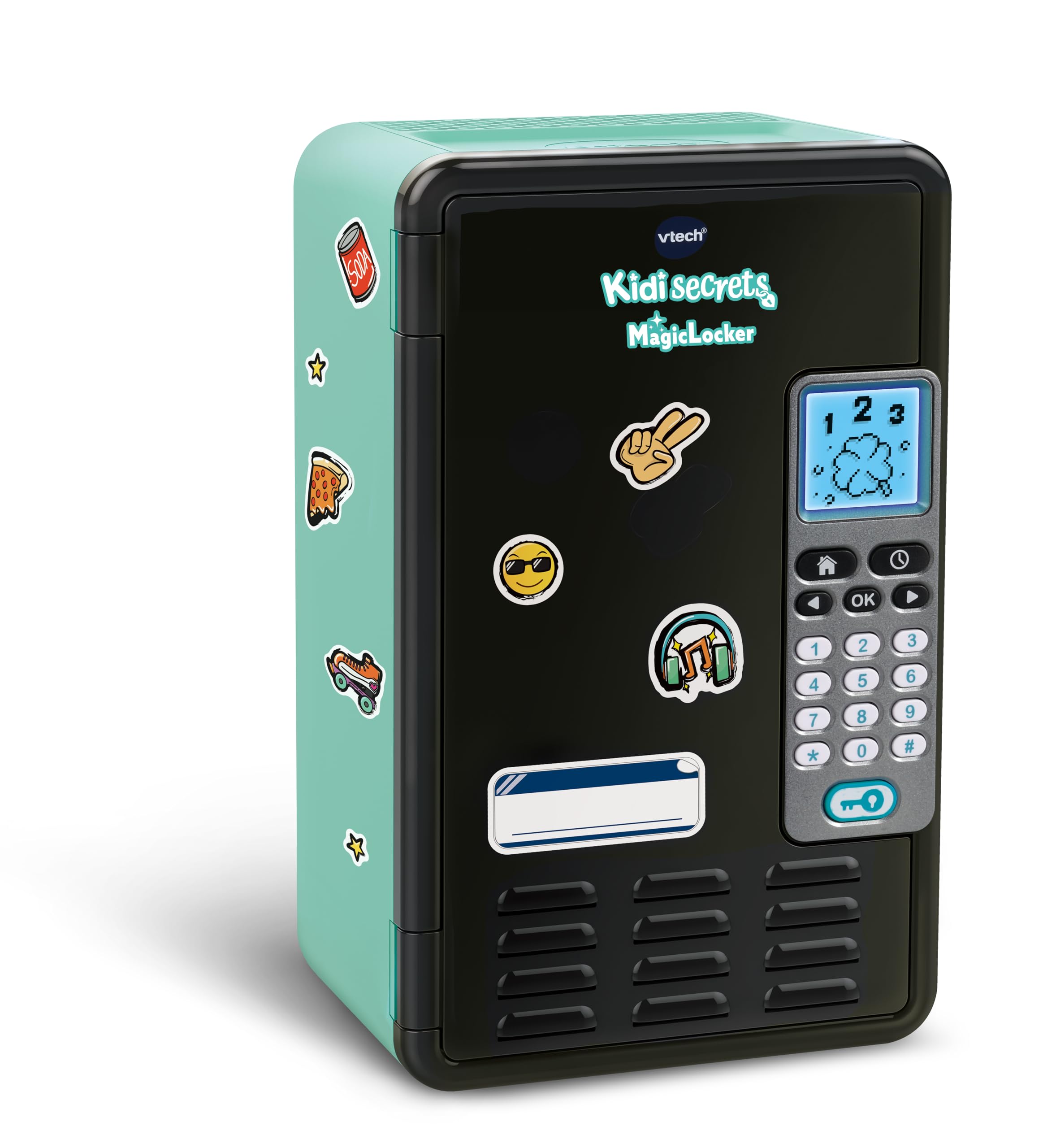 VTech KidiSecrets Magic Locker, Cassaforte Interattiva con Codice Segreto, Inclusi 3 Giochi Educativi, Sticker per Personalizzare il Locker, Lingua Italiana, Batterie Incluse, 6-12 Anni