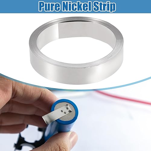 Miniatura 9 de A ABSOPRO Tira de níquel puro para automóvil, 99.6% níquel, 0.005 x 0.197 in, pestañas de níquel de 32.8 pies para pestaña de soldadura 18650 para