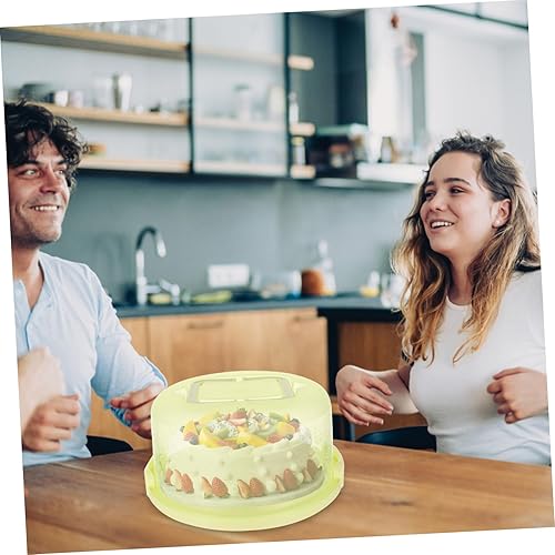 Miniatura 6 de Contenedor redondo de almacenamiento para tartas con tapa y asa, recipientes para pasteles para tartas de 8 pulgadas, cubierta de plástico para