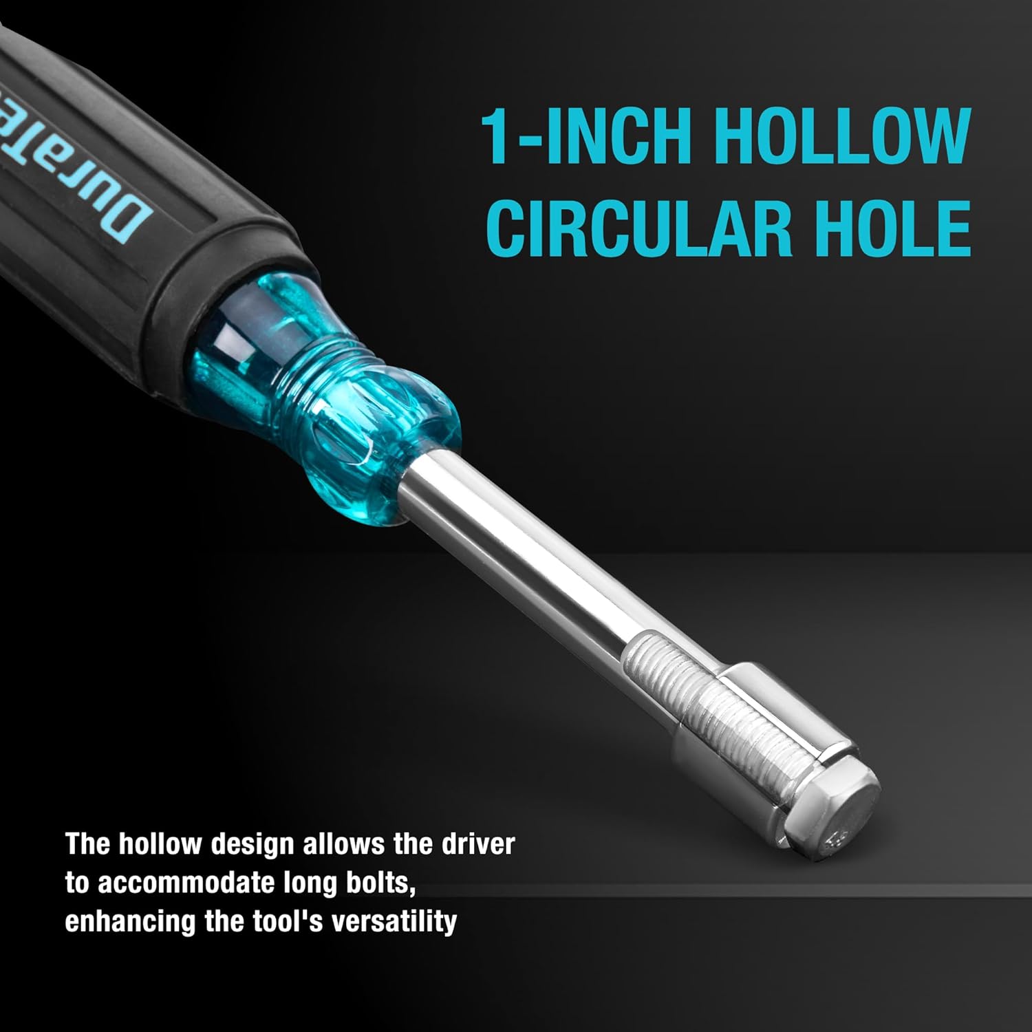 DURATECH 7 PCS SAE Nut Driver Set, Chrome Vanadium Steel Nut Drivers with Non-Slip Handles, DURATECH 5 PCS S2 Steel Screwdriver Set, Professional Screwdrivers with Non-Slip Cushion Grip