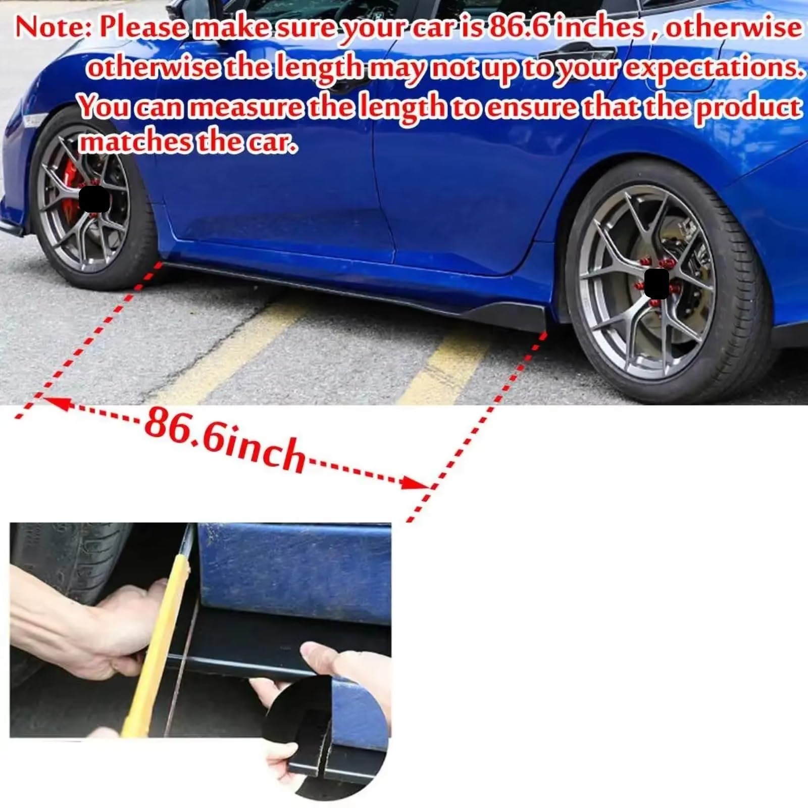 Splitter Gonna Laterale Auto Per Civic 10th 2016–2021