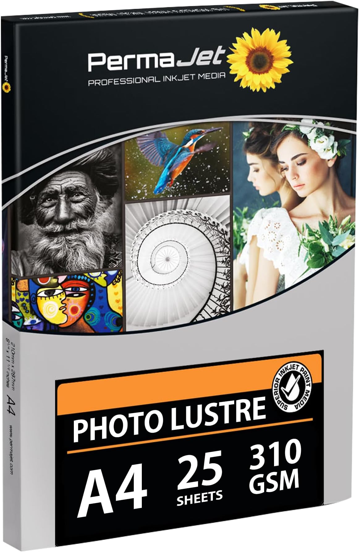 PermaJet Photo Lustre 310gsm | A4 25 Sheets | Inkjet Lustre Printer Photo Paper