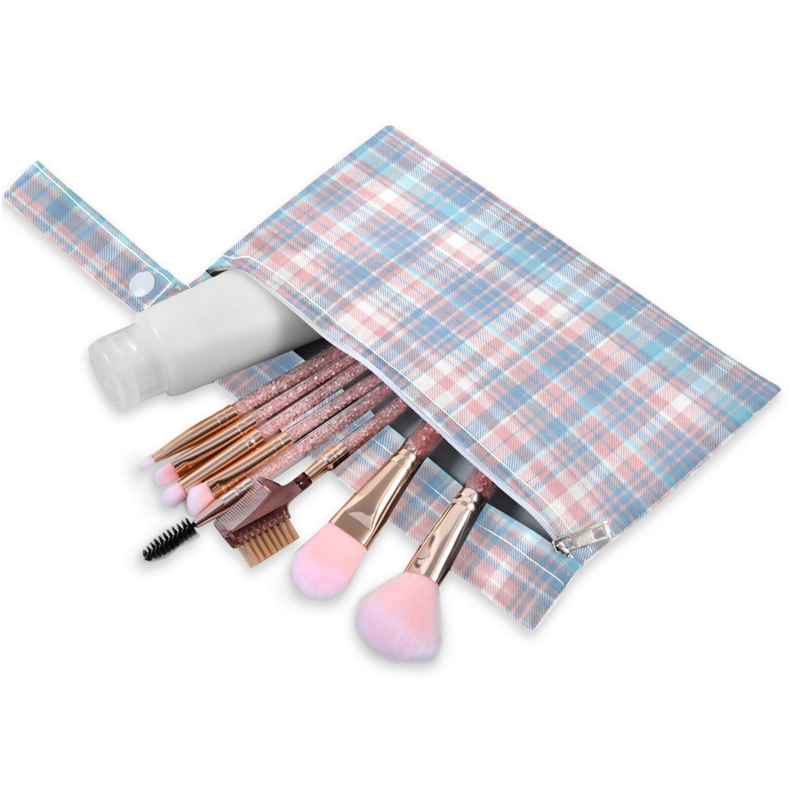 Coikll Wet Dry Bags for Cloth Diaper 2 Pack Waterproof Yoga Gym Bag for Swimsuit Wet Clothes Baby Items-?Plaid Pattern ?