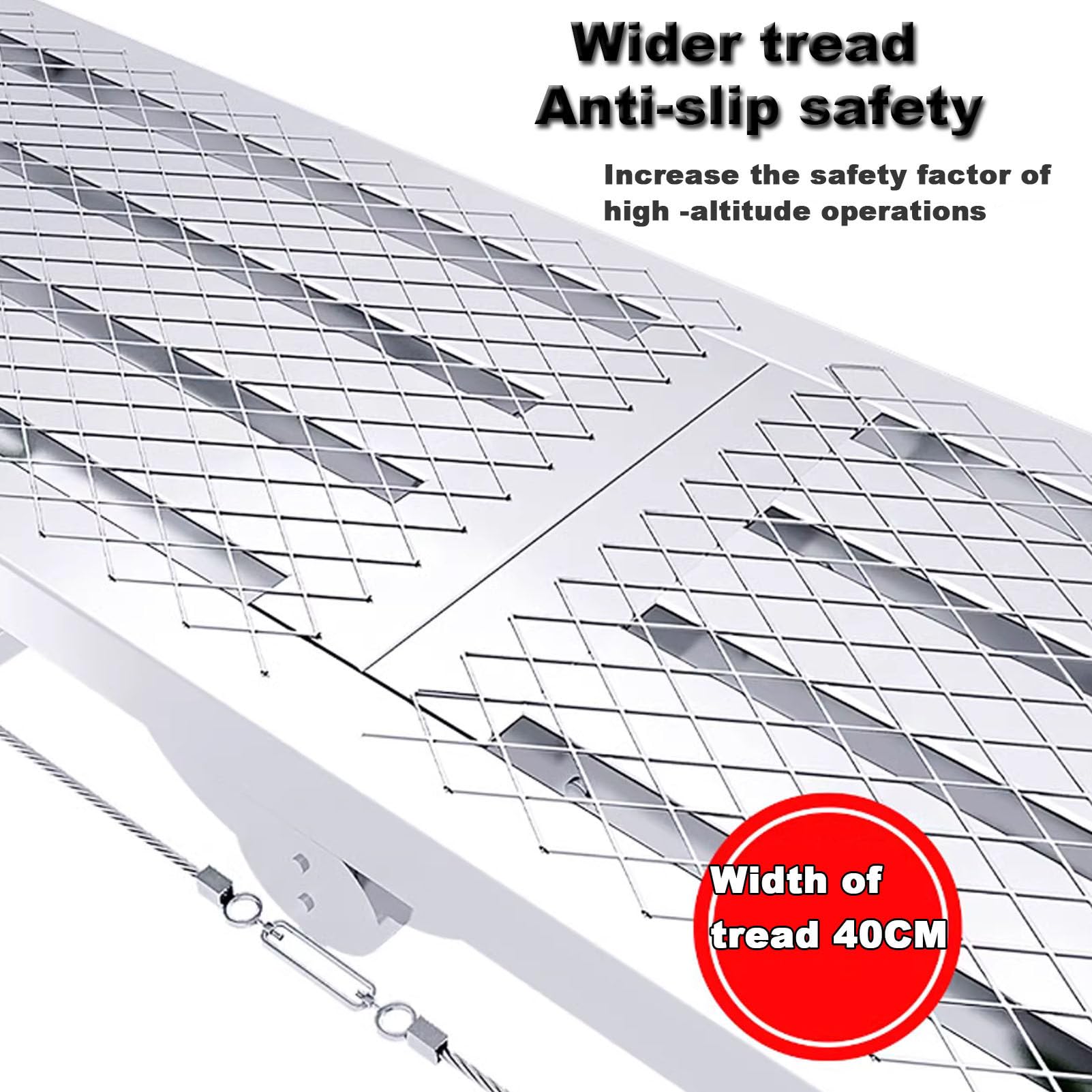 Andamio plegable, soldadura de acero galvanizado, carga máxima 800 lb(160x40cm)