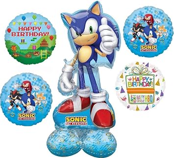 Sonic Airloonz Birthday Party Supplies Video Gamers Hedgehog Foil Balloons