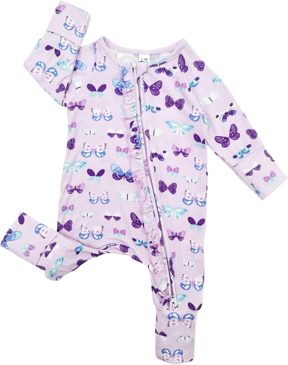 Bow Dream Baby Girl Clothing Footies Bamboo Rayon Baby Girl Clothes Baby Romper Jumpsuit Newborn-24 Months - Image 2