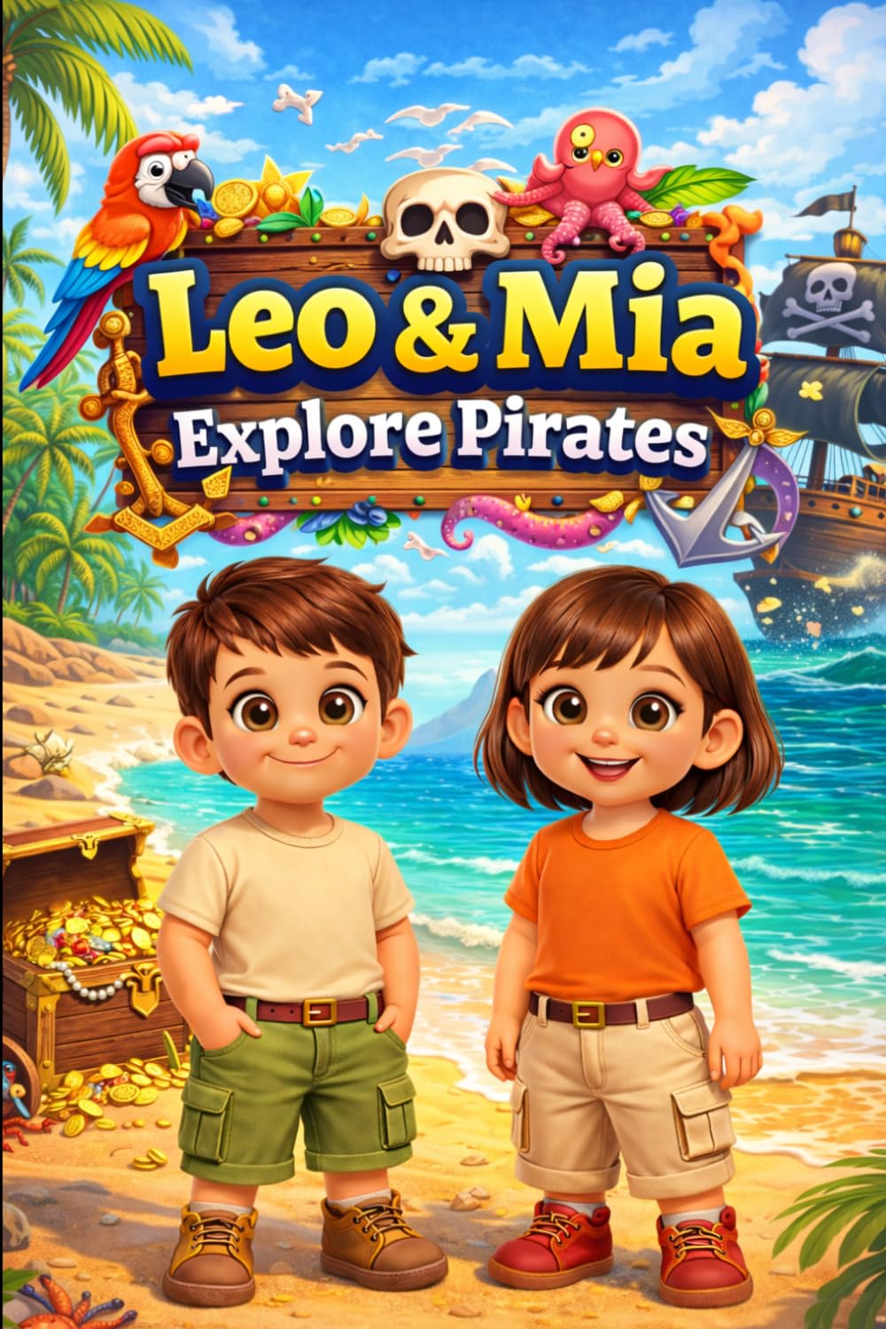 Leo & Mia Explore Pirates: Treasure Maps, Pirate Ships, and Ocean Adventures | Fun Pirate Story for Kids | Easy English Reading Book for Young Learners and ESL Beginners (Leo & Mia Explore the World)
