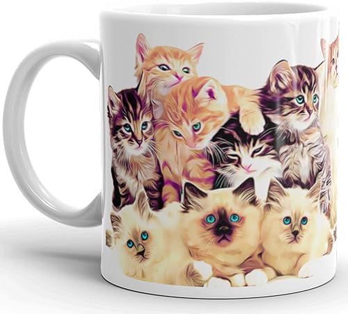 Miniatura 2 de Bonita taza de cerámica para gatos, regalo de taza de café, gran regalo para amantes de los gatos, gatos, mamá, papá, jefe, compañero de trabajo y