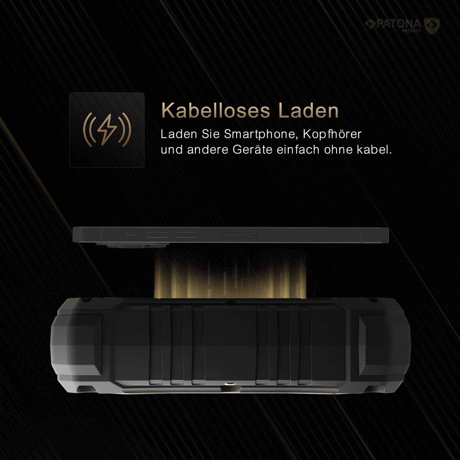 PATONA Protect Powerbank Extreme 100, 27000 mAh, PD 65W, IP66 | Zewnętrzny akumulator z wodoszczelną obudową IP66, szybkie ładowanie oraz wygodne ładowanie bezprzewodowe