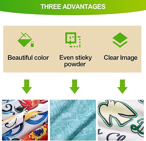 Miniatura 7 de CenDale Película de transferencia DTF de 8.5 x 11 pulgadas  30 hojas de una sola cara para pretratar, papel de transferencia de calor PET para