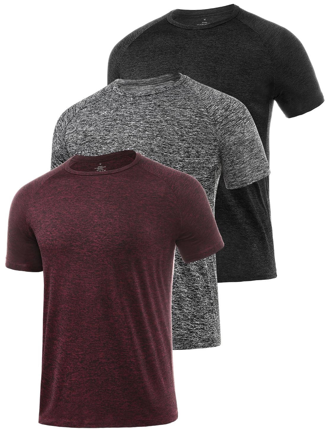Star Vibe 3er Pack Sportshirt Set Für Herren T-Shirts Atmungsaktive Fitness Tshirt Gym Funktionsshirt Kurzarm