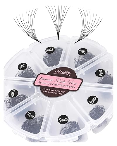 LASHVIEW Extensiones de pestañas en racimo de pestañas individuales de megavolumen, extensiones de pestañas postizas en racimo para bricolaje en