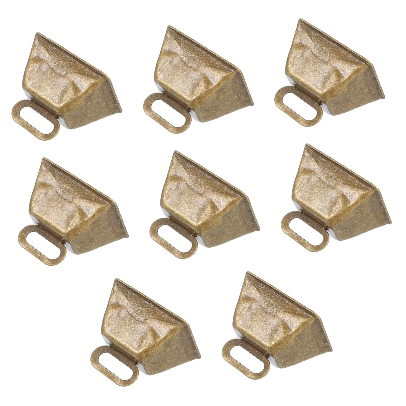 TEHAUX 8Pcs Vintage Rustic Cowbells for Christmas Tree Decor Antique Craft Bells for DIY Projects Pet Collar Bells Unique Aesthetic Home Decoration Charming Jingle Sounds