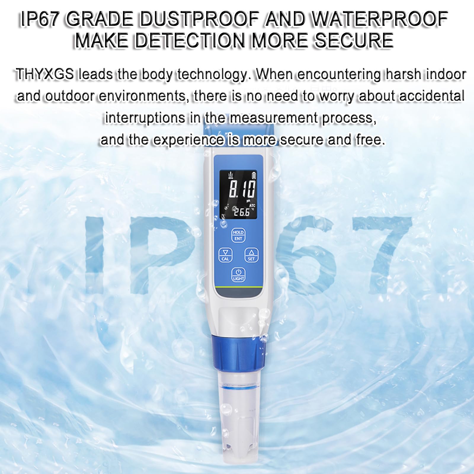 Medidor Digital De PH Tipo Bolígrafo, Recargable por USB, Precisión De 0.01, con Cambio De Unidades ATC/°C/°F. Calibración Estándar Configurable En Un Solo Punto O En Varios Puntos