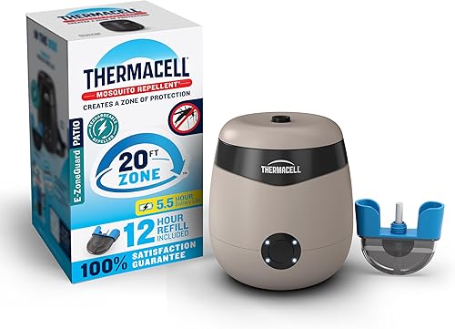 Thermacell E-Series Rechargeable Mosquito Repeller with 20’ Mosquito Protection Zone; Bug Spray Alternative; Scent Free