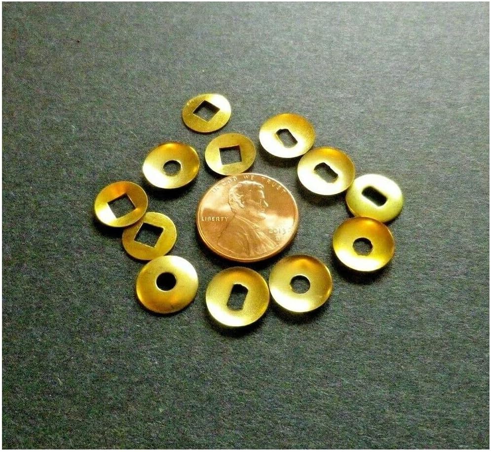 Clock Hand Washers Assortment Solid Brass 12 Ct. New USA