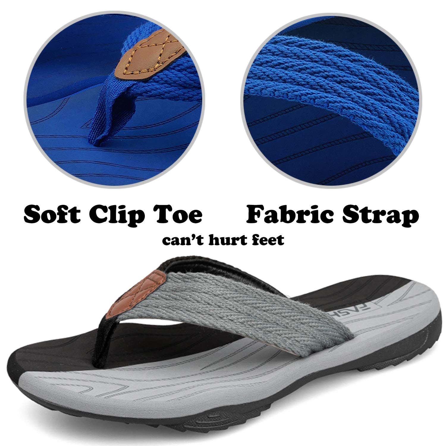 ChayChax Infradito Uomo Scarpe da Spiaggia e Piscina Sportive Beach Sandali Morbide Ciabatte Antiscivolo Pantofole con Gomma Suola