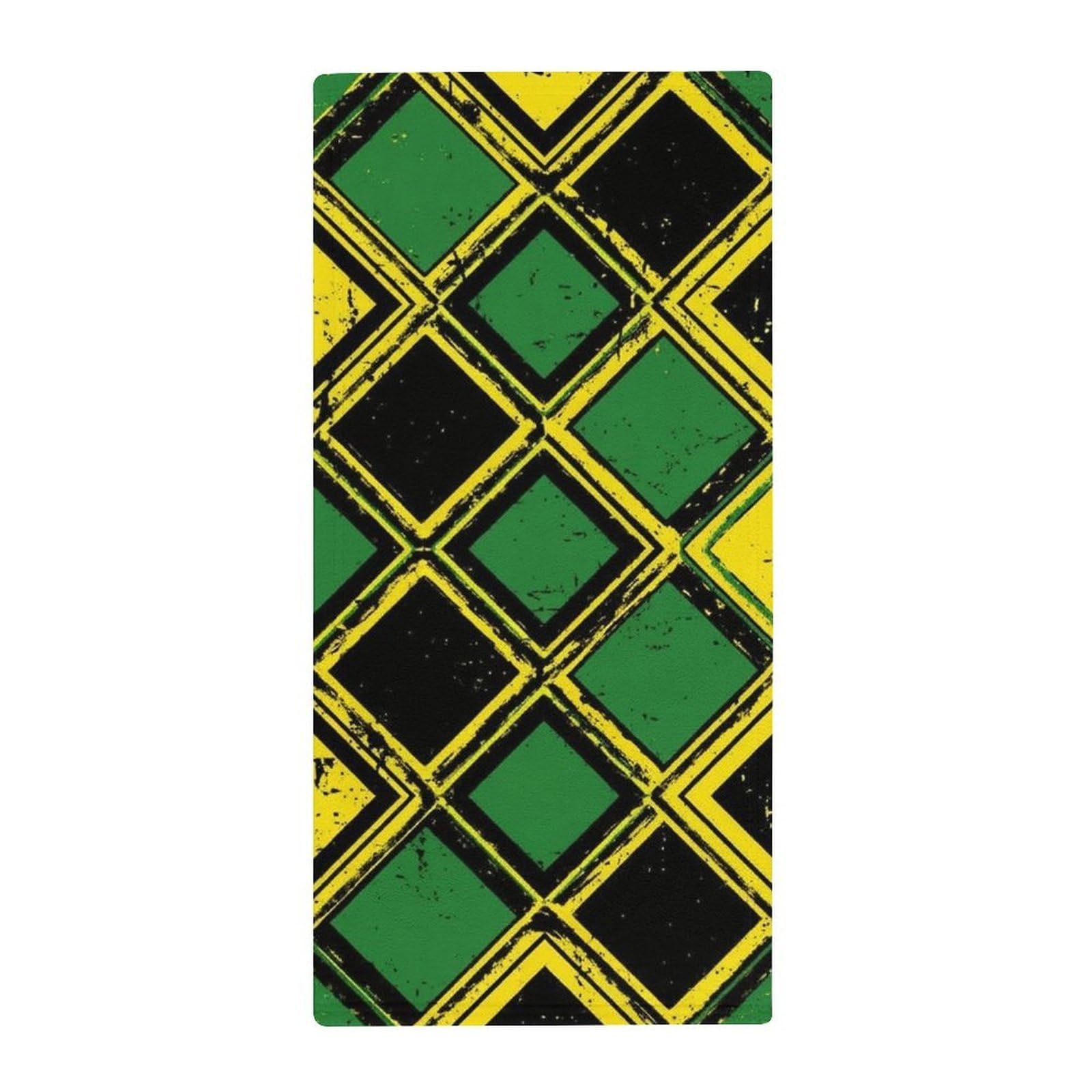 Anceky Professional Spa Fingertip Towels, Jamaican Flag Caribbean Ultra Soft Hand Towels for Hotels, Yoga & Decorative Bathrooms