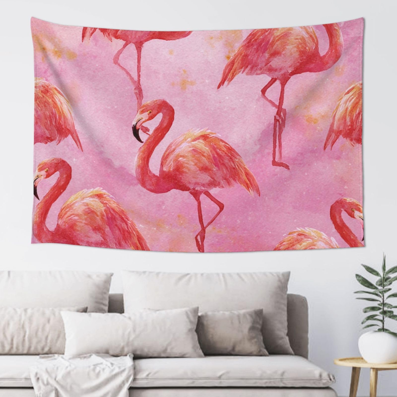 MXDLKSWPOH Tapestry 152x102 cm Art Wall Hanging for Living Room Modern Soft Aesthetic Tapestries Poster flamingo watercolor Tapestry Home Decoration Large Wall Tapestries for Bedroom Dorm Decor