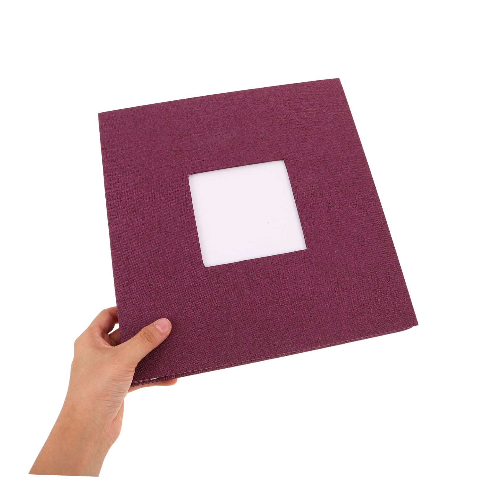 Álbum de Fotos Adhesivo con Ventana, 20 Hojas, 40 Páginas Púrpura