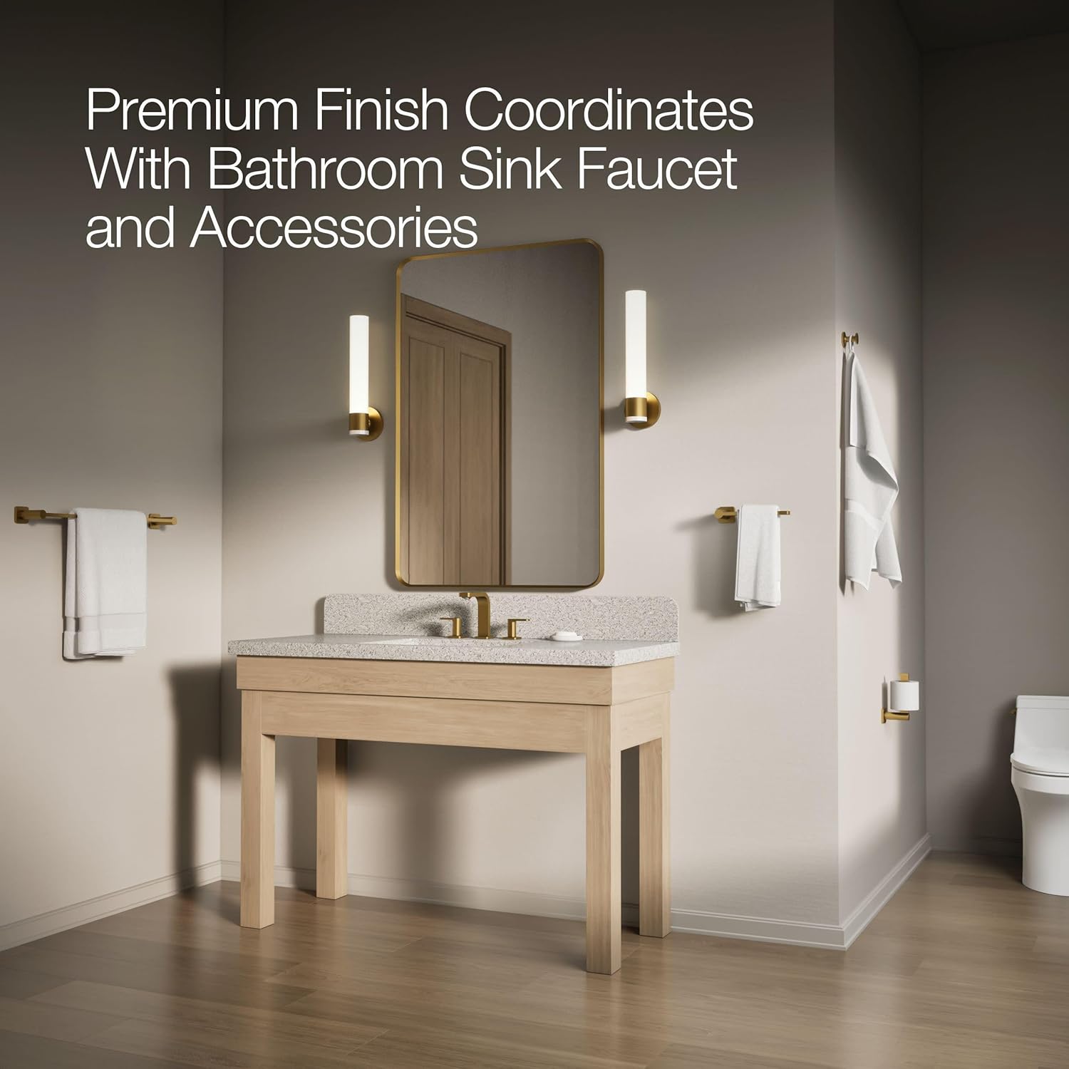Kohler K-9171-L-2MB San Souci Left-Hand Trip Lever, Vibrant Moderne Brushed Brass