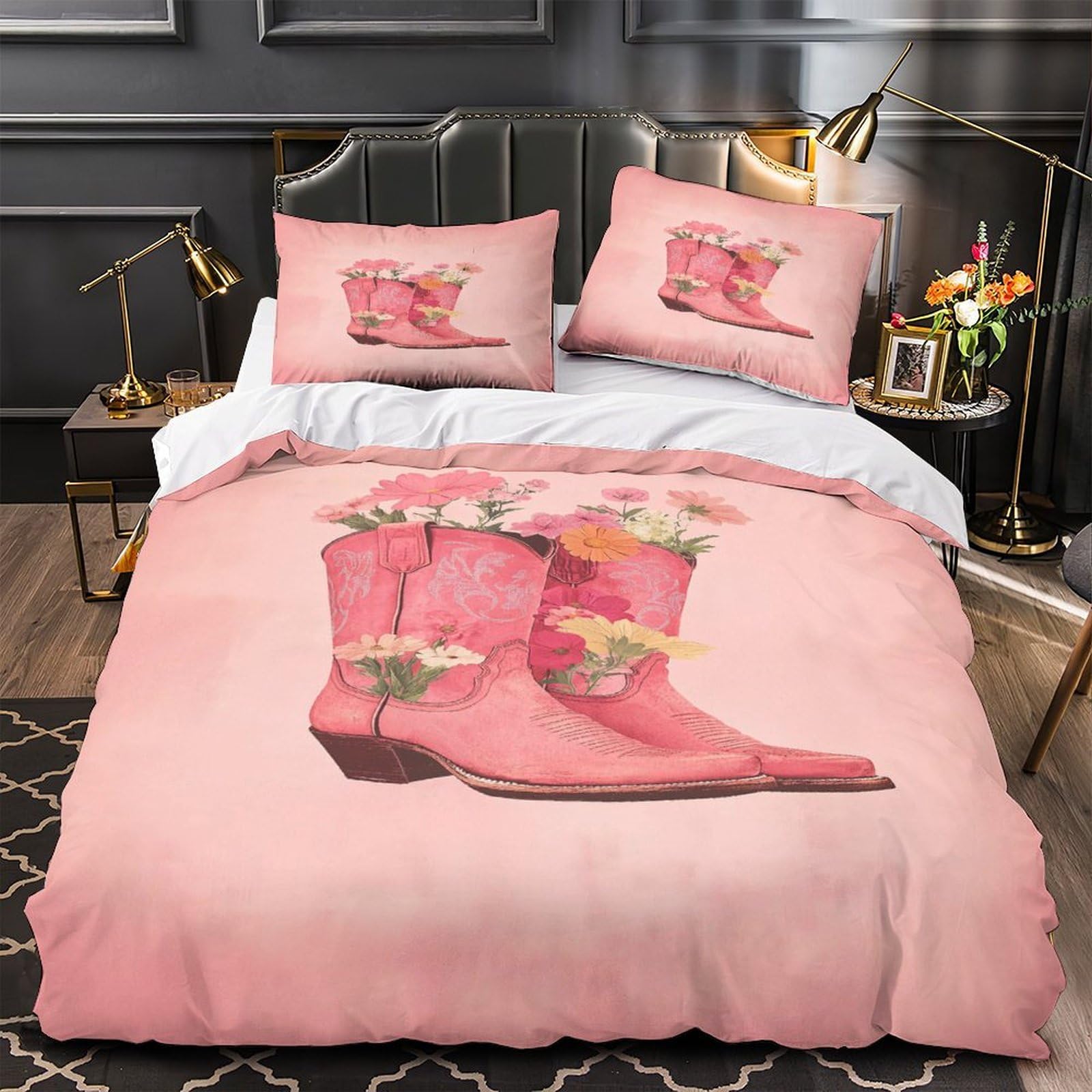 Linge de lit nœud rose en microfibre premium confort absolu 220x240