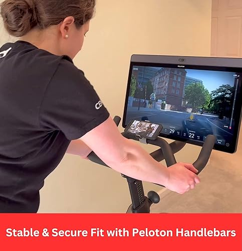 Miniatura 3 de Soporte para teléfono compatible con Peloton Bike & Bike Plus - Ajuste seguro y fácil operación con una sola mano - Rotación de 360 grados - Soporte