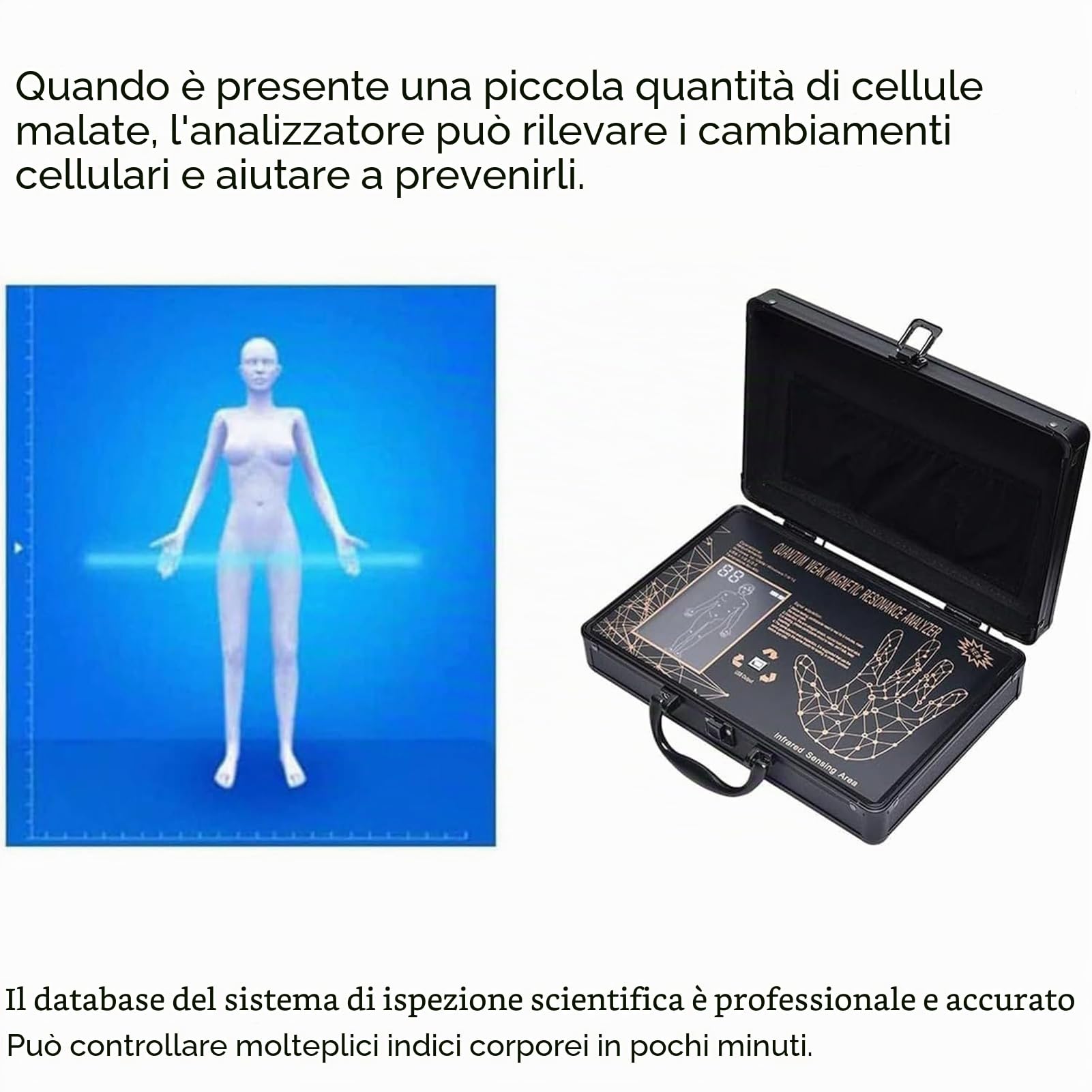 Analizzatore Magnetico Portatile di Risonanza Quantistica, con Risonanza Magnetica, Analizzatore di Terapie Quantistiche, per Analisi della Salute, 53 Rapporti, Bio Risonanzas Macchina