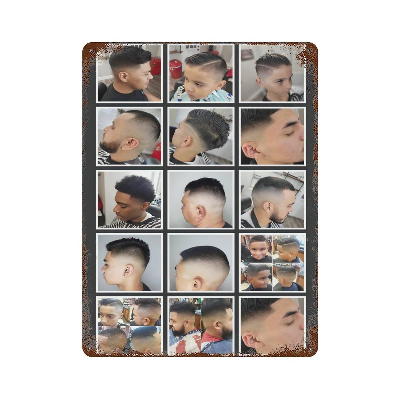 xiaoxiaoshen Barber Shop Fashion Hairstyle (1) Wall Decor Art Metal Tin Poster Modern Home Decor Art Home Bar Shop Decorations Vintage Sign 40x30cm