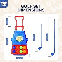 Vista 3 de TOY Life Clubes de golf para niños de 3 a 5 años, juego de palos de golf de plástico para bebés y niños pequeños, juego de golf de 3 a 5 para niños