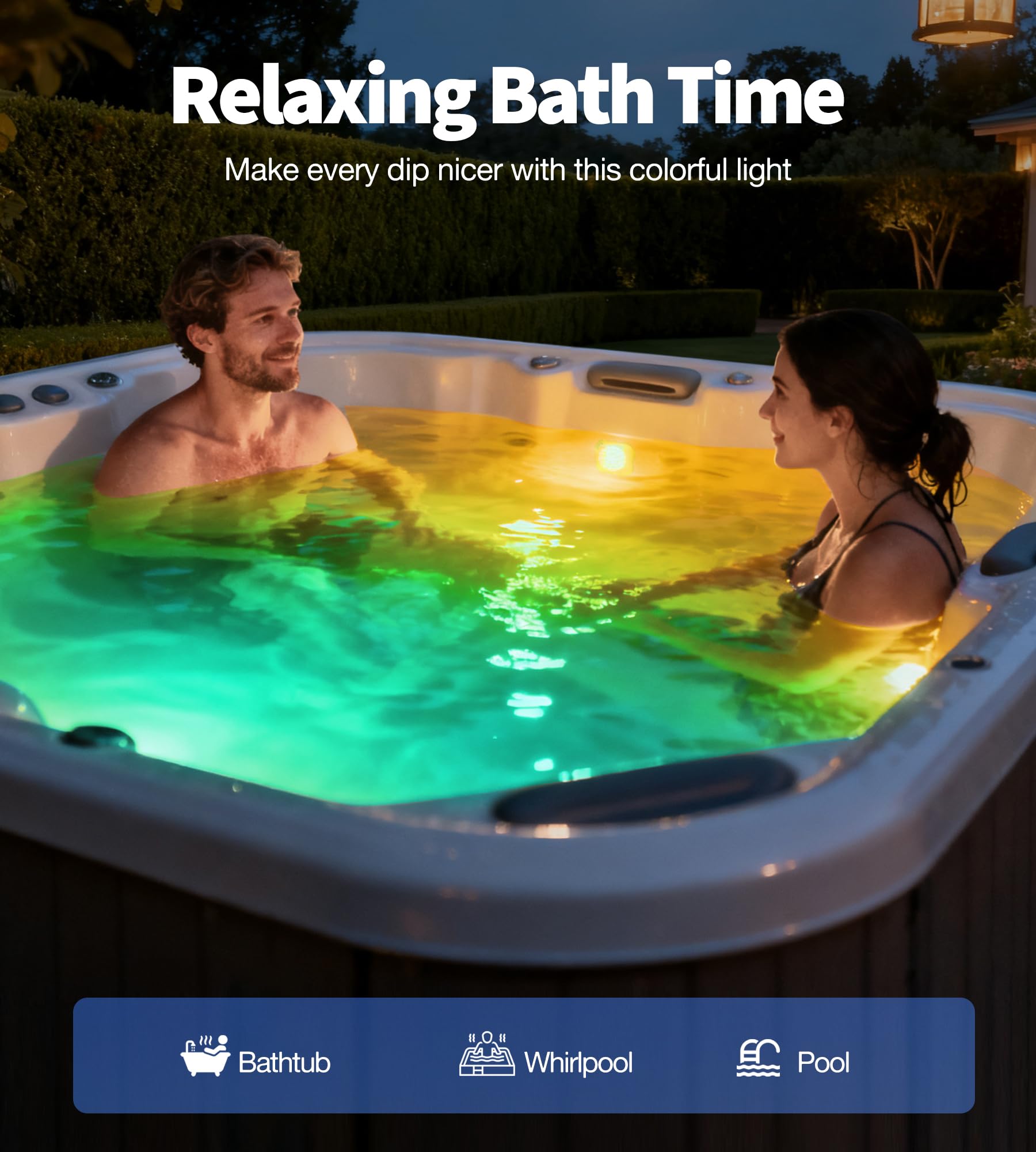 DeeprBlu Ricaricabile Luci Piscina Sommergibili Fuori Terra con Telecomando