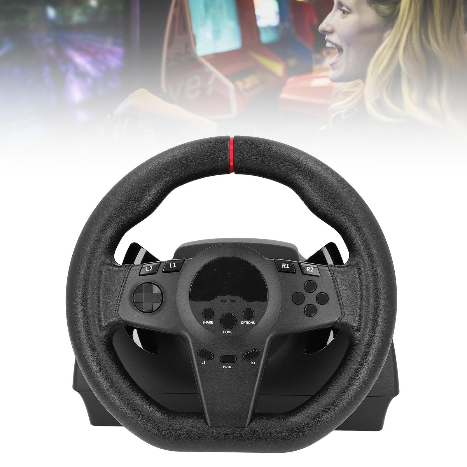 EMUKOEP Volante da Gioco Potente compatibilità Volante da Corsa Antiscivolo per PC X S
