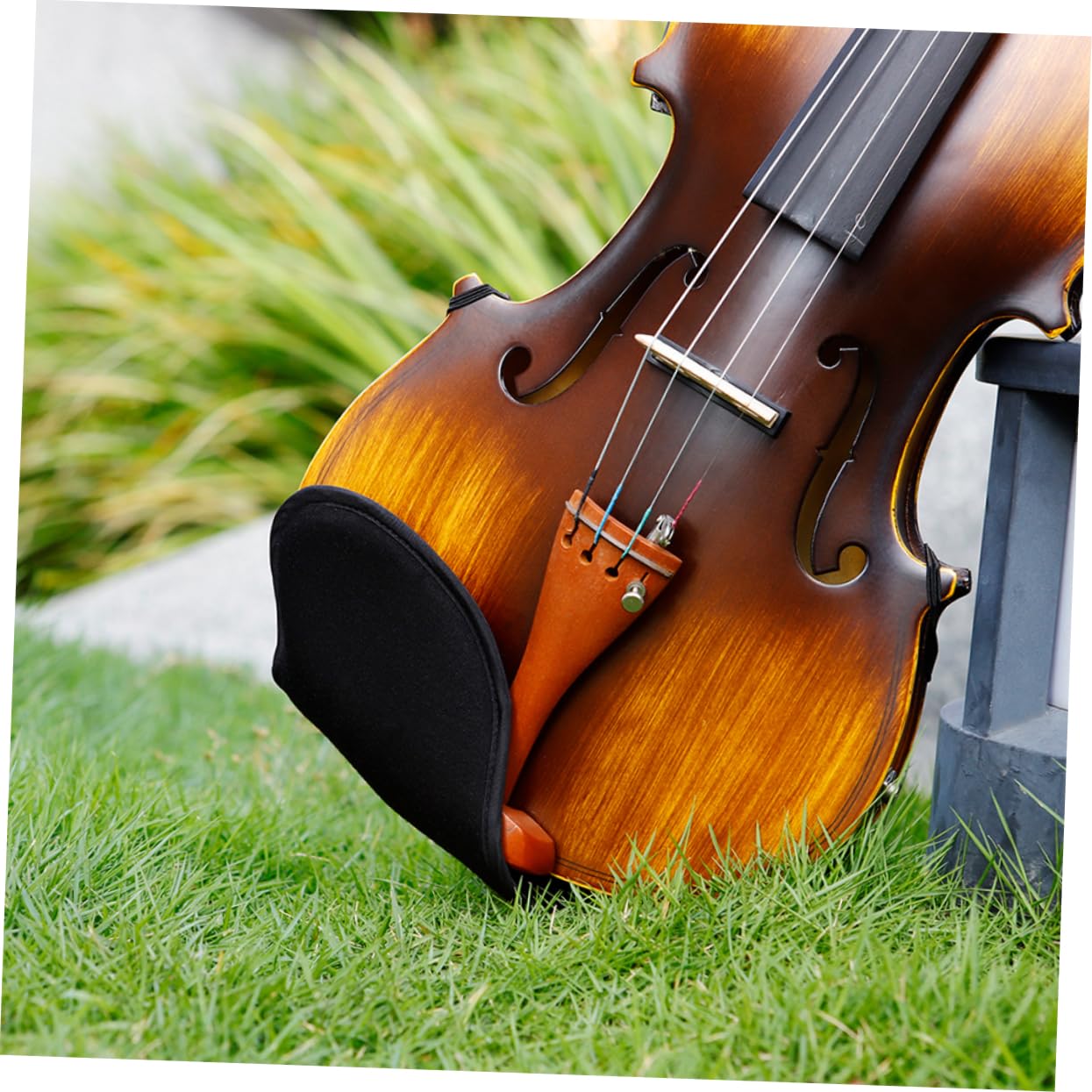 FAVOMOTO 3pcs Thick Plush Shoulder Pad Violin Chin Rest for 3/4 Fiddle Elastic Rope