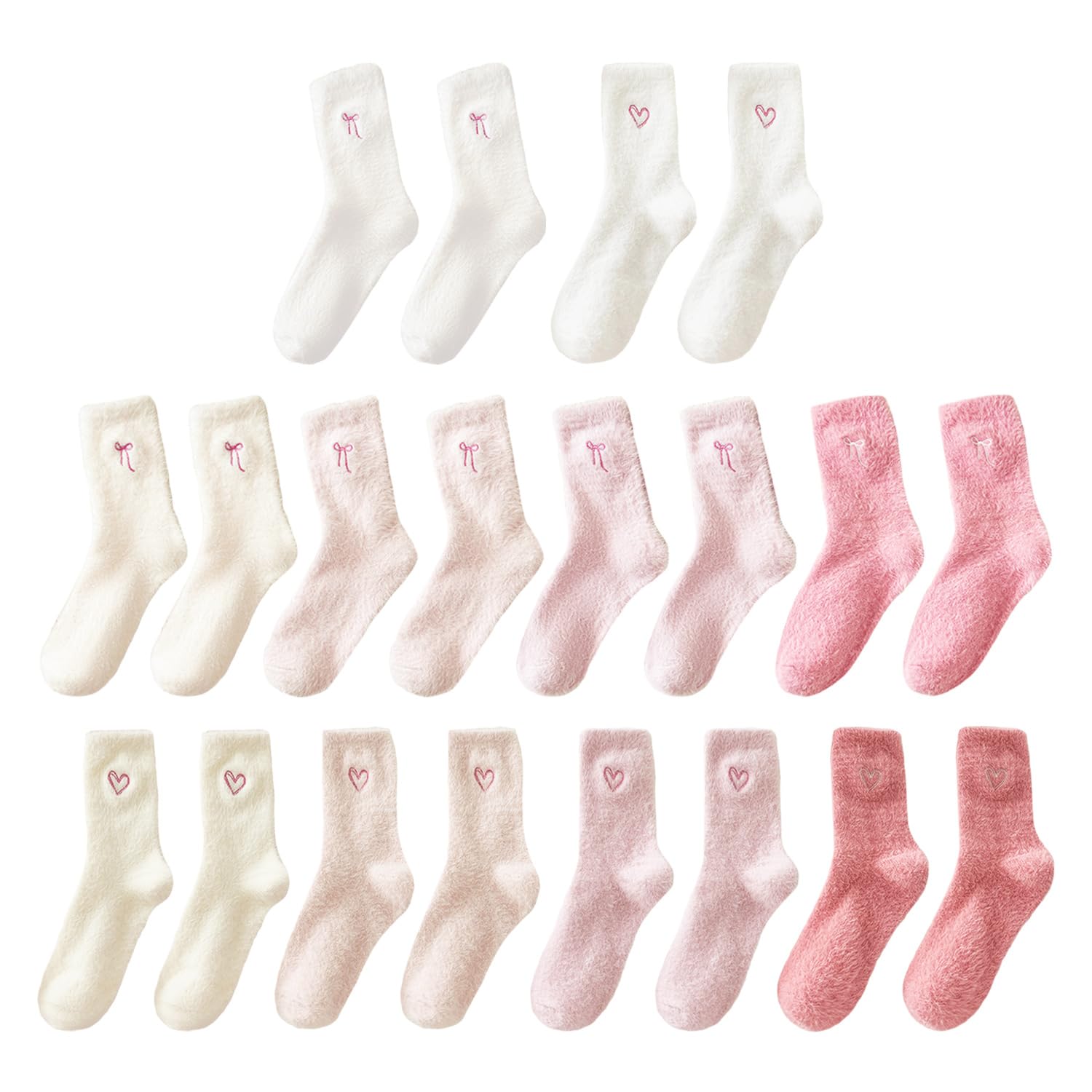 Ubsiuh Unisex Color 10 Pairs Of Multi Socks, Women's Clothing, Thick And Warm Materials, Daily Comfortable Socks.