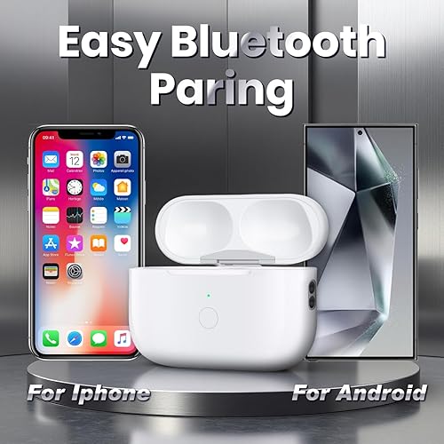 Miniatura 5 de Funda de carga inalámbrica de repuesto compatible con AirPods de tercera generación, funda de carga Air Pod, solo con botón de sincronización de