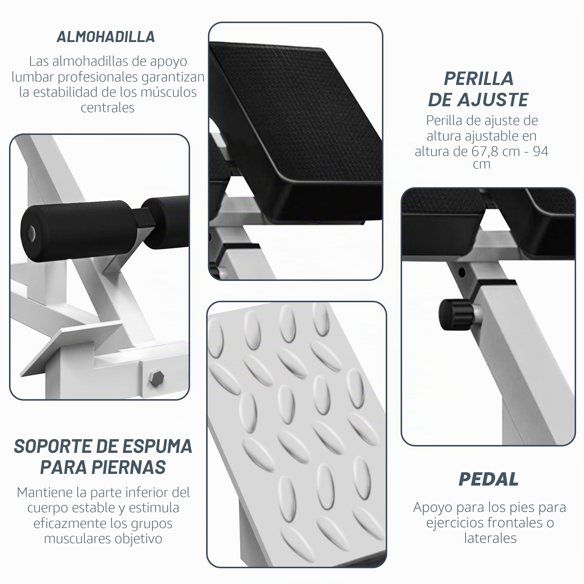 Máquina de extensión de respaldo de silla romana, banco de hiperextensión con ajuste dual de altura de ángulo, banco de ejercicio de espalda para gimnasio en casa