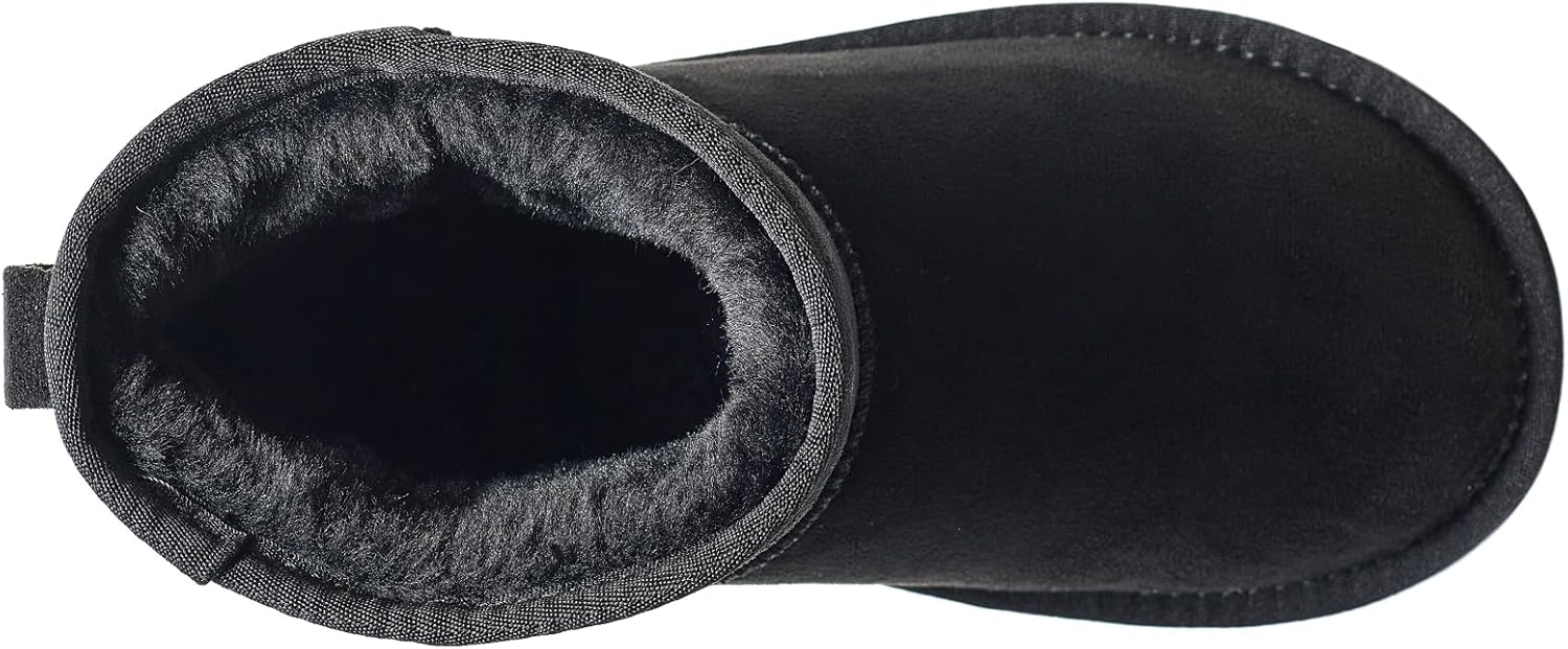 AUSLAND Women‘s Platform Mini Winter Ankle Classic Snow Boots Fleece Lined Warm Comfortable Anti-Slip Boots 9378 - Image 5