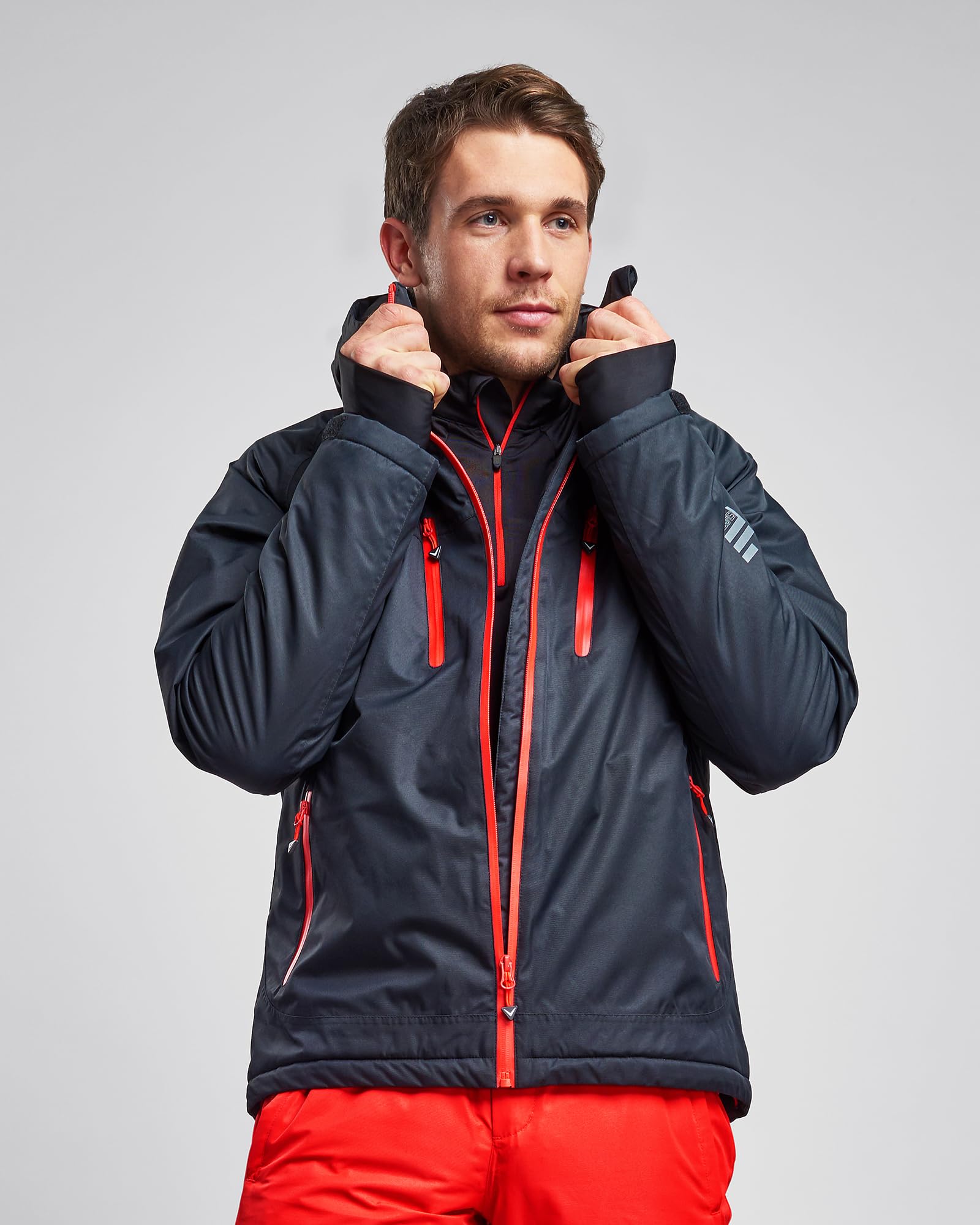 Black Crevice Skijacke, Chaqueta de Esquí para Hombre
