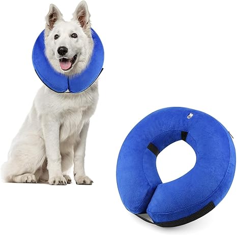 Oct17 protective self inflatable collar soft cone after surgery recovery for pets dogs cats Clearance
