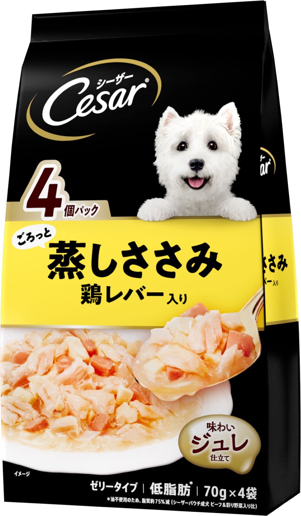 Amazon | シーザー パウチ 成犬用 70g×12袋 ごろっと蒸しささみ 鶏