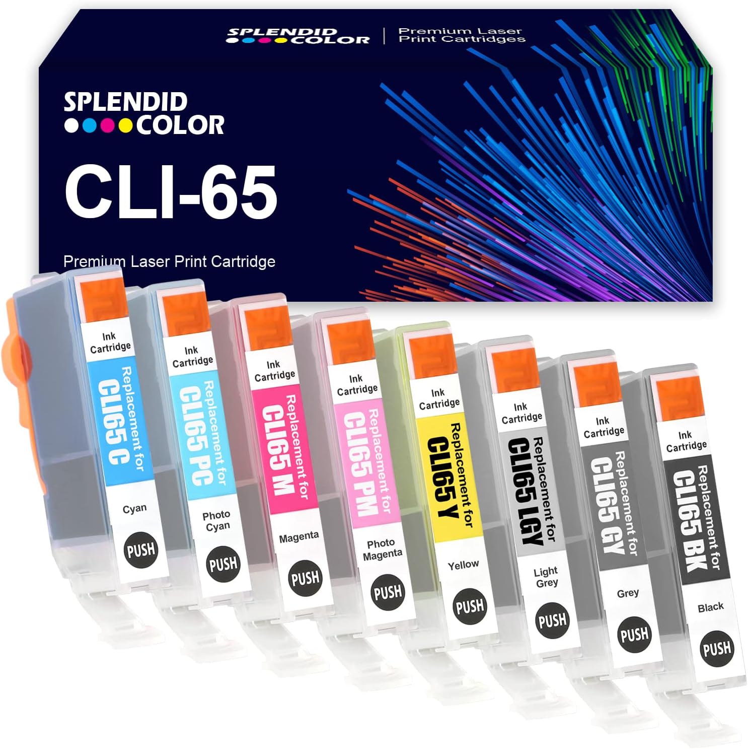 SPLENDIDCOLOR Remanufactured CLI65 Ink Cartridge CLI65 Ink