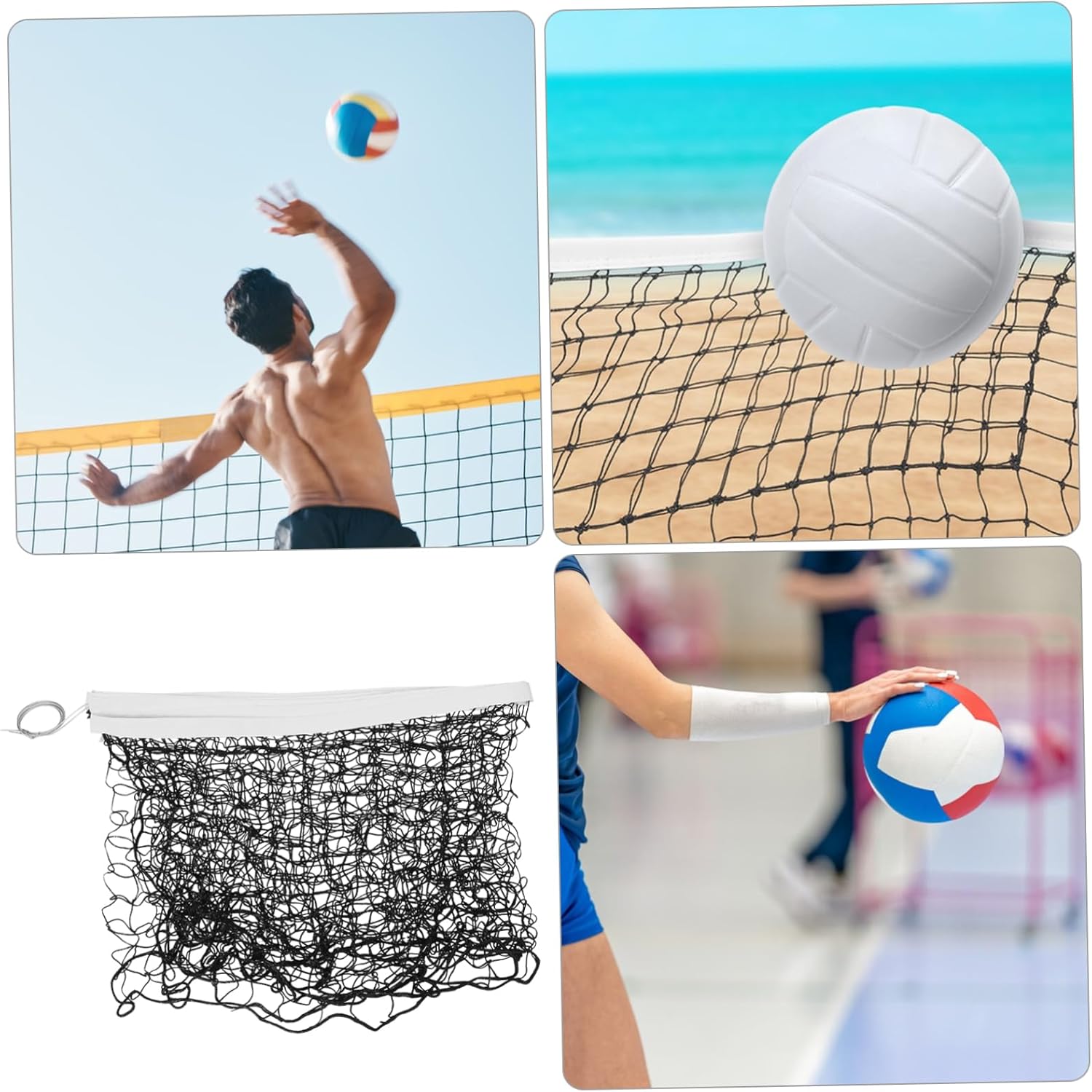 Portable Volleyball Net Carry Bag Lightweight and Outdoor Sports Net for Beach Backyard and Grass Games Easy Setup and Sturdy Design for Ages