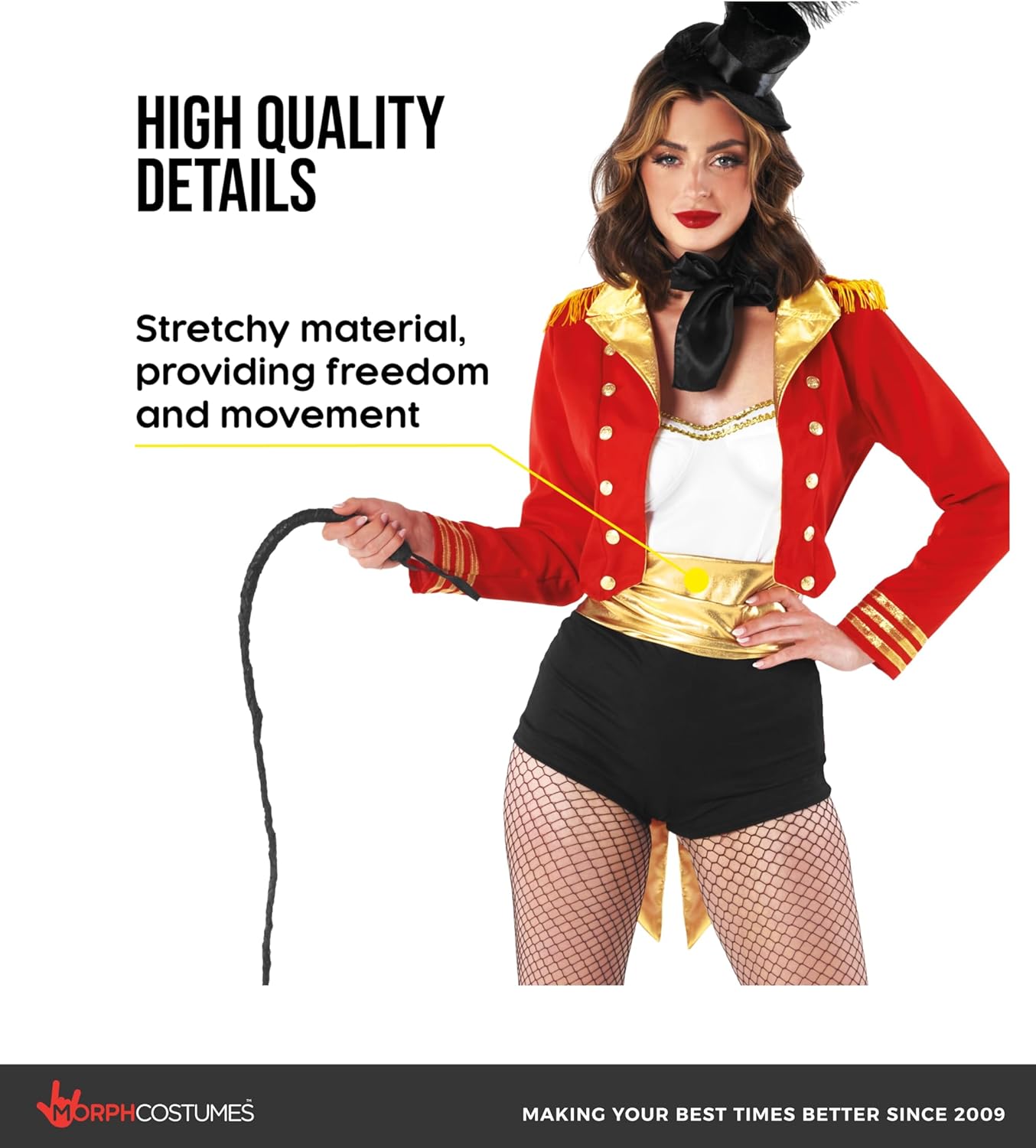 fun shack Womens Circus Ringmaster Costume, Lion Tamer Outfit for Women, Ringmaster Dress, costumes for women - Image 3