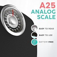 Adamson A25 fürdőszobai mérleg 180 kg-ig, csúszásmentes gumi felület, nagy számok 2