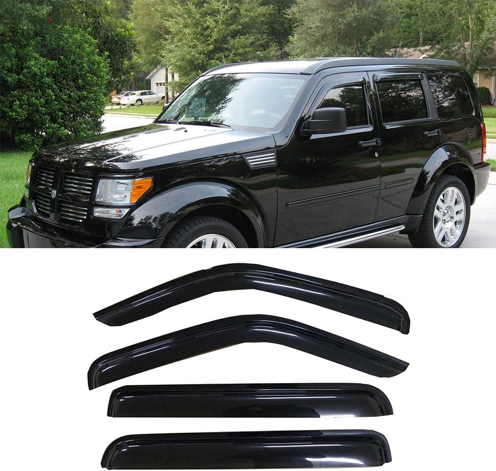 4pcs for 2007-2012 Nitro Sun Rain Guard Window Visors 94307
