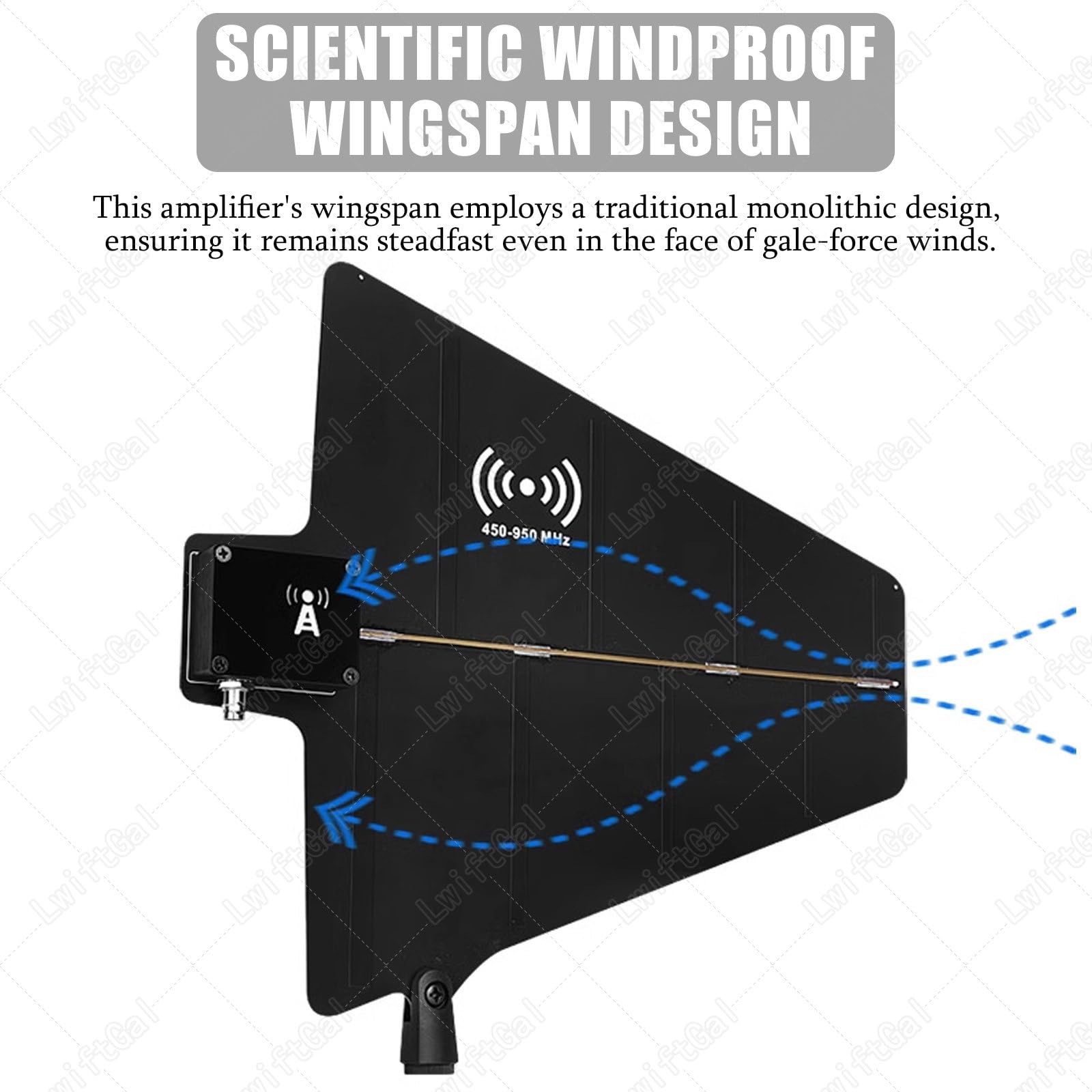Sistema di distribuzione dell'alimentazione per antenna UHF, amplificatore di segnale microfono wireless, 8/16 porte di ingresso, gamma di frequenza 450-950 MHz, miglioramento del segnale fino a 800 m