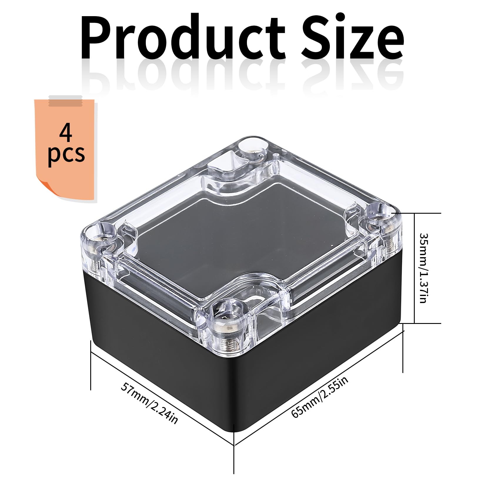 Cassetta di Derivazione 58 x 83 x 34 mm, Scatola Elettrica da Esterno da 5 Pacchi, Custodia in Plastica con Copertura Trasparente Custodia per Progetto Universale, Scatola di Giunzione Cassetta di Derivazione 58 x 83 x 34 mm, Scatola Elettrica da Esterno da 5 Pacchi, Custodia in Plastica con Copertura Trasparente Custodia per Progetto Universale, Scatola di Giunzione