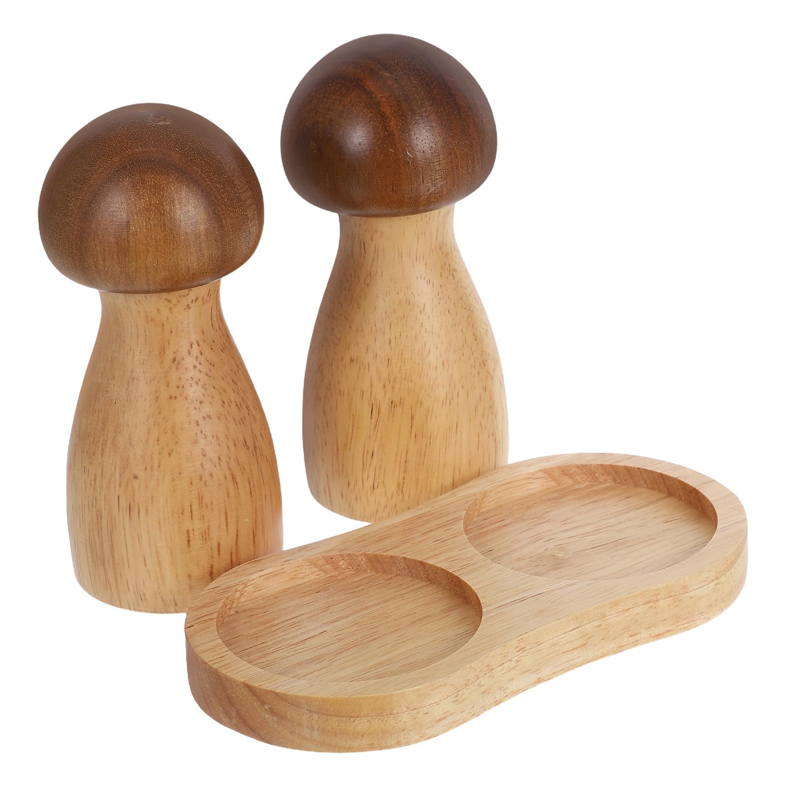 Moulin à poivre et sel en bois d'acacia design chic et son socle en chêne