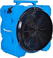 MOUNTO 16-Inch Axial Blower Exhaust Fan - 1HP 5000 CFM 200Pa, Stackable Ductable Ventilation for Workshops & Construction