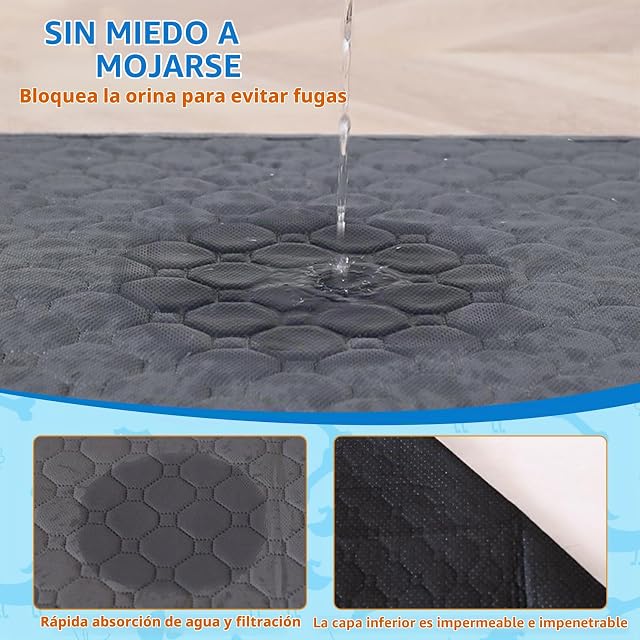 Foto 4 de 7 de KLVGTIFS 2 Piezas Empapadores Perros Lavables 60 x 45cm Reutilizables